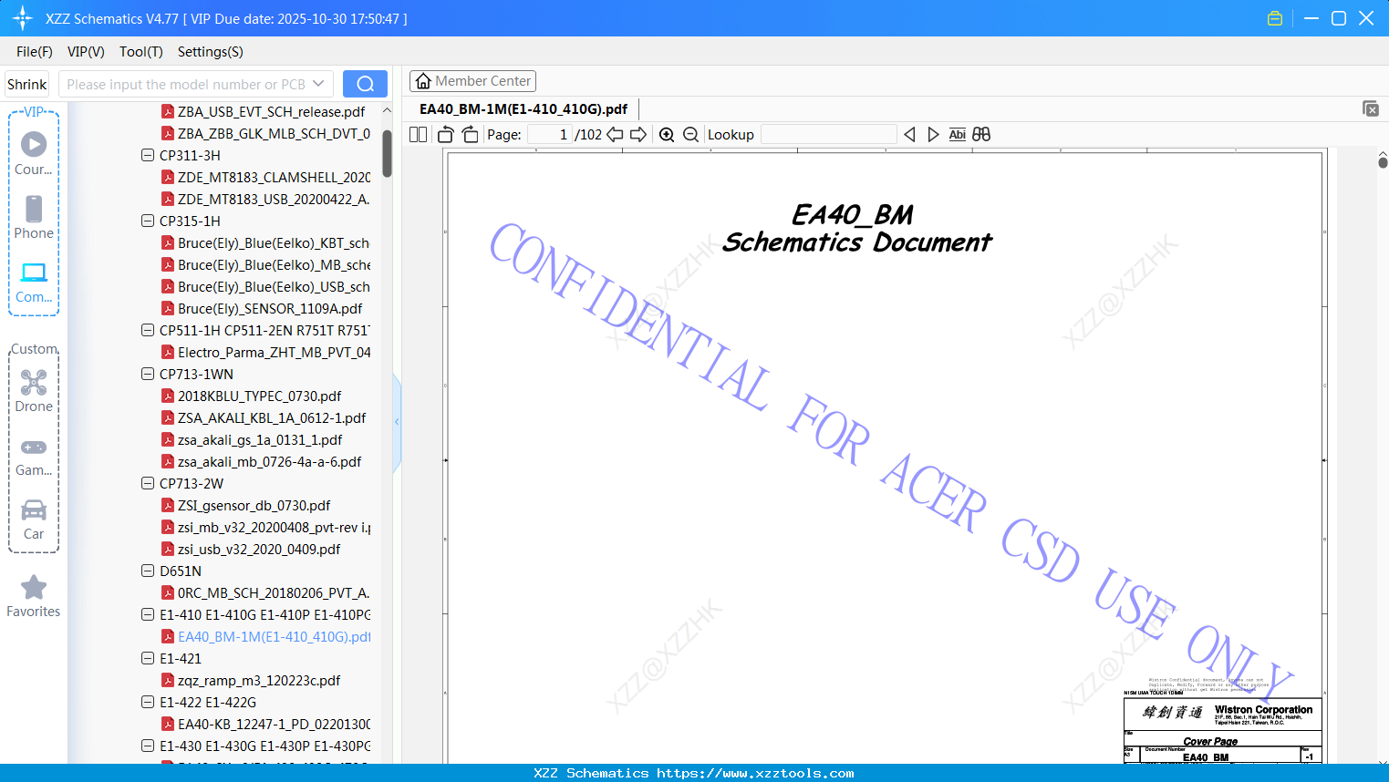Laptop ACER EA40_BM-1M(E1-410_410G)